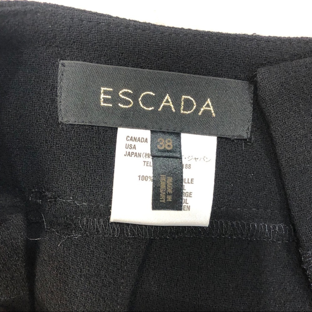 Escada New Pure Wool Dress Pants Black Size 38 Trousers - Picture 9 of 13